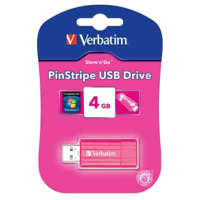Verbatim Pinstripe Disco Usb 4gb Readyboost Rosa